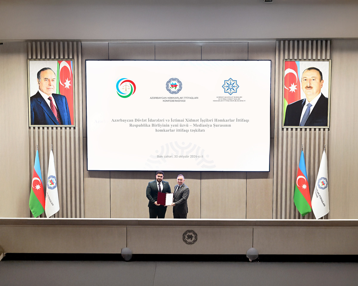 Mediasiya Şurasında ilk həmkarlar ittifaqı təşkilatı yaradıldı - FOTOLAR