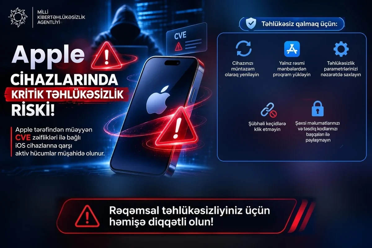 \"Apple\" istifadəçilərinin hesabları kütləvi şəkildə ələ keçirilir - MKA