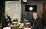 İlham Əliyev Baş nazirlə işçi naharda