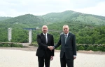 Prezidentlər Kəlbəcər-Laçın avtomobil yolunda - FOTOLAR