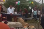 Güclü külək toy mağarını uçurdu - VİDEO