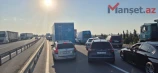 Bakı–Qazax yolunda \"TIR\" aşdı - YOL BAĞLANDI
