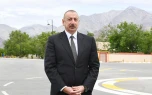 İlham Əliyev Yevlaxa getdi