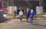 Eldar Əzizov yanğın yerinə gəldi