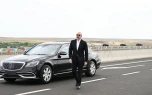 İlham Əliyev Əhmədbəyli-Füzuli-Şuşa yolunun açılışında iştirak etdi