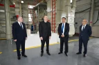 Prezident Sabirabadda pambıq emalı zavodunun fəaliyyəti ilə tanış olub - FOTOLAR