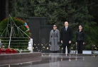 Prezident və birinci xanım Heydər Əliyevin məzarını ziyarət etdilər