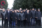 Rəsmilər Şəhidlər xiyabanında - FOTOLAR