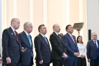 Prezidentlə həmkarları təməlqoyma mərasimində - FOTOLAR