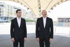 Prezidentlər Füzuli şəhərinin dağıdılmış yerlərinə baxdılar - FOTOLAR