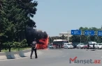 Bakıda avtobus yanır - ANBAAN VİDEO