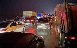 Bakı-Quba yolunda böyük tıxac yarandı - FOTO/VİDEO+YENİLƏNDİ