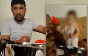 Atası azyaşlı uşağa spirtli içki içirdib TELEFONA ÇƏKDİRDİ - VİDEO