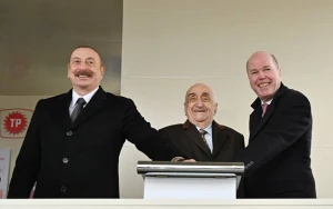 Prezident blokun dənizə yola salınması mərasimində - FOTOLAR