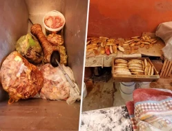 Dönərxanada iyrənc mənzərə - FOTOLAR