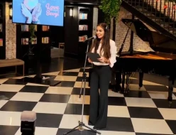 Leyla Əliyeva Bakı Kitab Mərkəzindən paylaşım edib - VİDEO