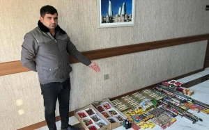 Xaçmazda səyyar şəkildə pirotexniki vasitələr satan şəxs saxlanıldı