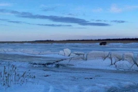 Donmuş çay üzərində əyləncə faciə ilə bitdi