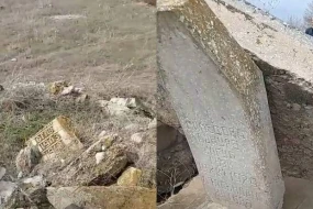 Ermənilər 1 yaşlı azərbaycanlı körpənin qəbrini DAĞITDILAR - VİDEO