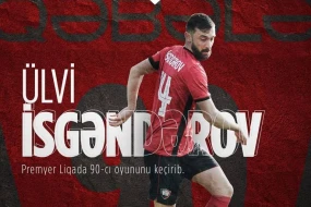 “Qəbələ”nin futbolçusundan yubiley matçı