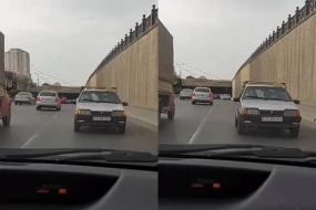Bakıda daha bir sürücüdən ağlasığmaz addım - ANBAAN VİDEO