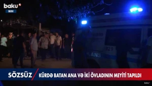 Kür çayında batan ana və 2 övladının meyitlərinin ailəsinə təhvil verilmə görüntüləri - VİDEO