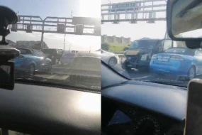 Aeroport yolunda qəza baş verdi - VİDEO