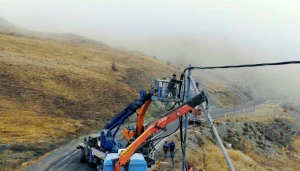 “Azərişıq” ASC Kəlbəcərdə yenidənqurma işlərini davam etdirir - VİDEO