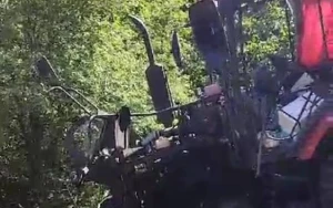 Xocalıda traktor minaya düşdü