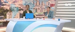 Bakıdakı zəlzələ anı televiziyanın canlı efirində - Video