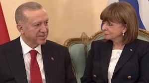 Yunan həmkarı Ərdoğana türkcə təşəkkür etdi - VİDEO