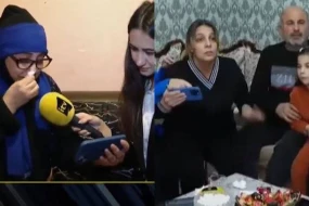 Hüseyn Axundovla Aqşin Bəbirovun analarının sevinci - VİDEO