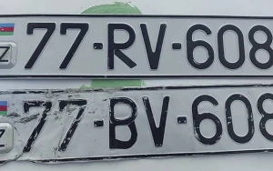 Lənkəranda maşının nömrələrinə müdaxilə edən qazi saxlanıldı - FOTOLAR