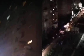 Bakıda yaşayış binasında yanğın oldu - VİDEO