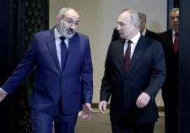 Putin Paşinyanı belə qarşıladı - VİDEO