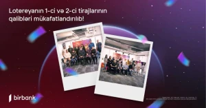 Birbank-ın “10 001 hədiyyə” lotereyasının qaliblərinə hədiyyələr təqdim edildi - FOTO
