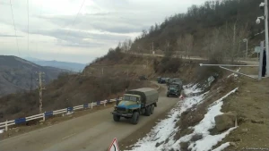 Bu gün sülhməramlıların 63 maşını Laçın yolundan keçib