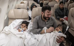 Yaralılar özəl təyyarə ilə Ankaraya aparıldı - FOTOLAR