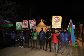 Aksiya ruh yüksəkliyi ilə davam edir - Laçın yolu