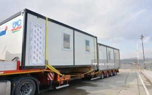 Azərbaycandan Türkiyəyə daha 22 ədəd modul tipli ev göndərilir