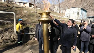 Yardımlı rayonunun Perimbel kəndinin qazlaşdırılması yekunlaşdı - FOTOLAR