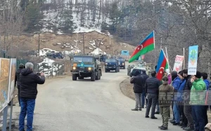 Sülhməramlıların 54 maşını aksiya yerindən keçdi