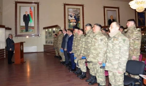 Daşkəsənin icra başçısı hərbçilərlə \"Heydər əliyev və Azərbaycan Ordusu” mövzusunda görüş keçirib - FOTO