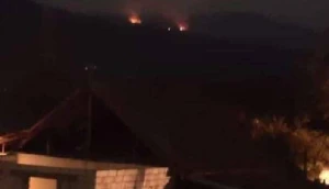 Ermənistanın Azərbaycanla sərhədi yanır - VİDEO
