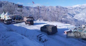 Laçın yolundan rusların maşın karvanı keçdi