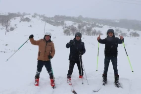 Milli Parkda yeni ekoloji marşrut üzrə xizək sürüldü - FOTOLAR
