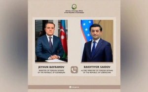 Özbəkistan XİN başçısı Ceyhun Bayramova zəng etdi