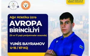 Yunis Bayramov Avropa üçüncüsü oldu