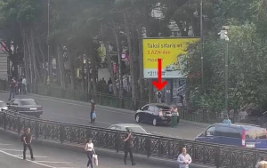 Bakıda sürücü diqqətsizliyi qəzaya səbəb olub - VİDEO