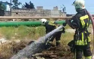 Bakıda neft kəmərlərinin yaxınlığında yanğın olub - Fotolar